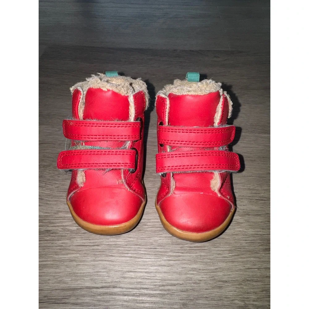 Ten Little Kids Red Velcro Shoes, 4.5